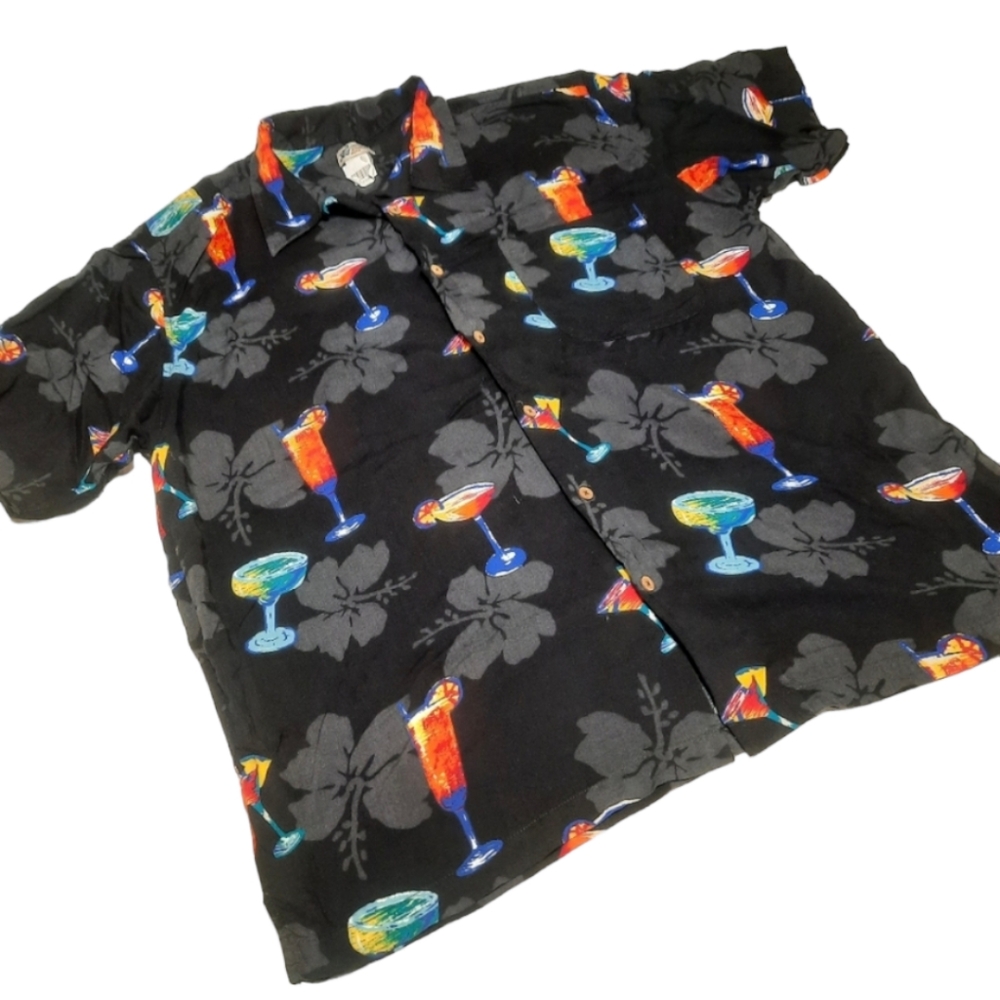 Cherokee Waikiki Wear Hawaiian Shirt Cocktails Size XL - Picture 1 of 6